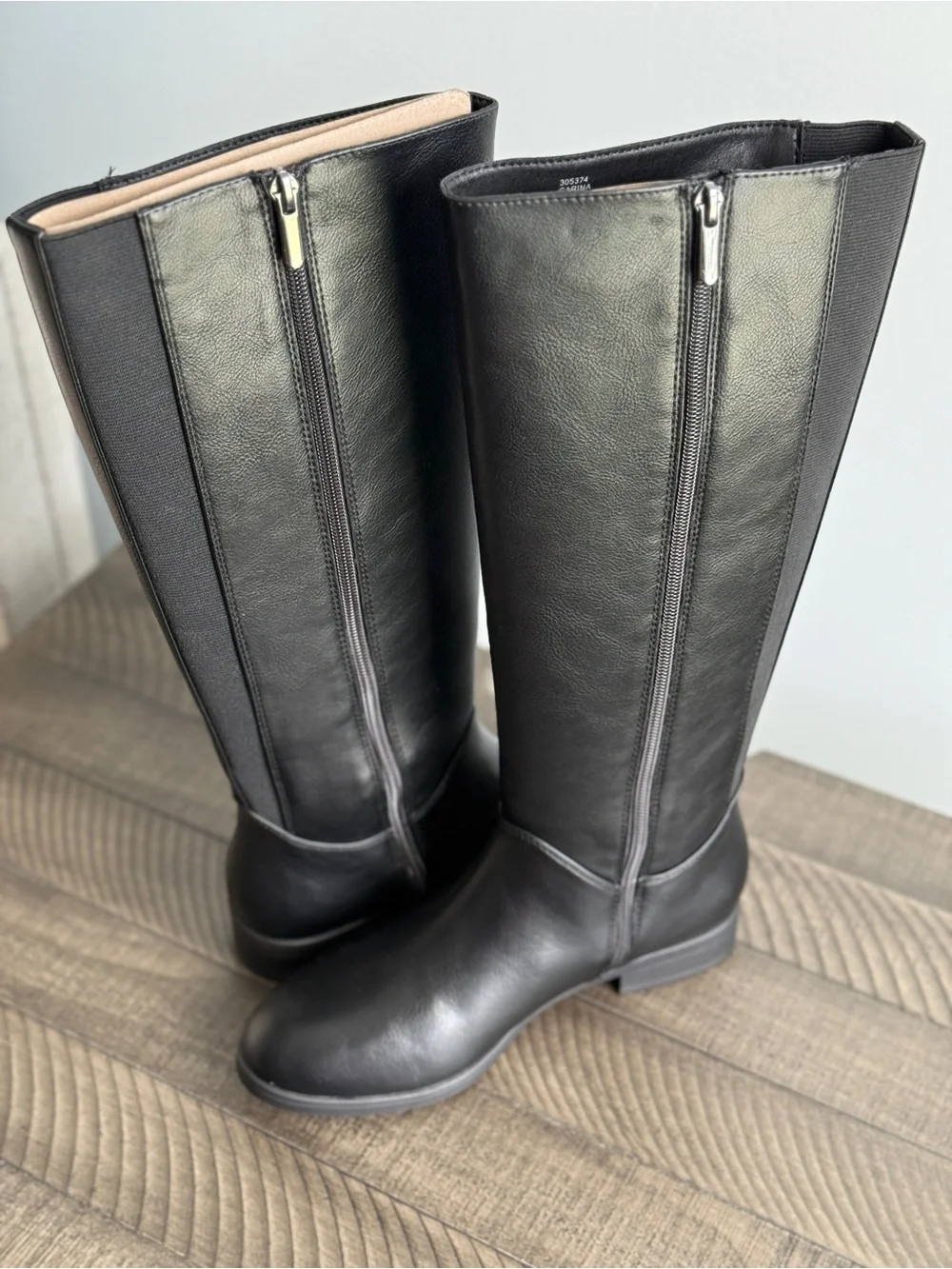 Xappeal Classic Black Knee-High Women's Riding Boots Size 6.5 M